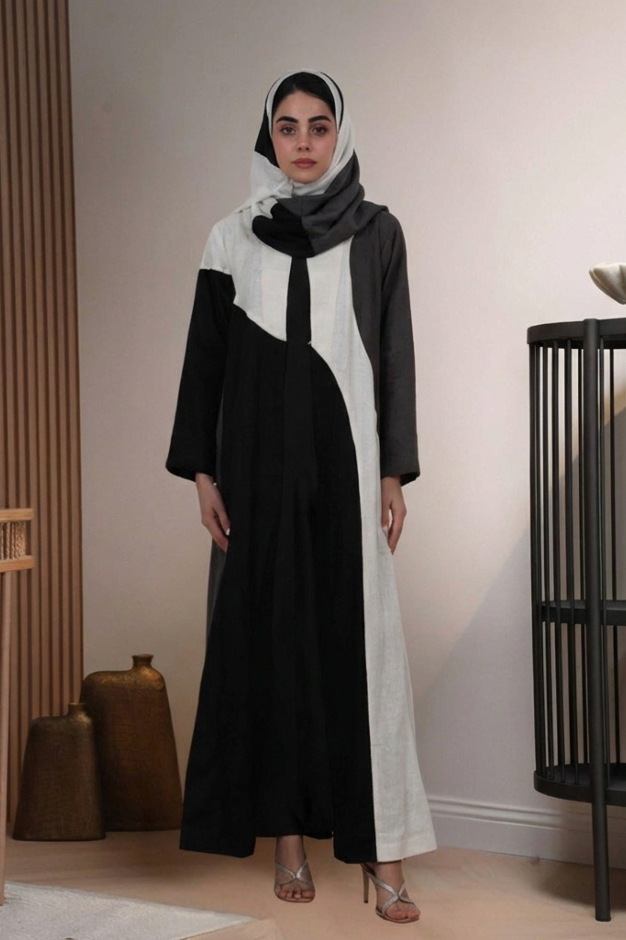 Serenité Abaya - Serene architectural design - AWAASHI Premier modest fashion
