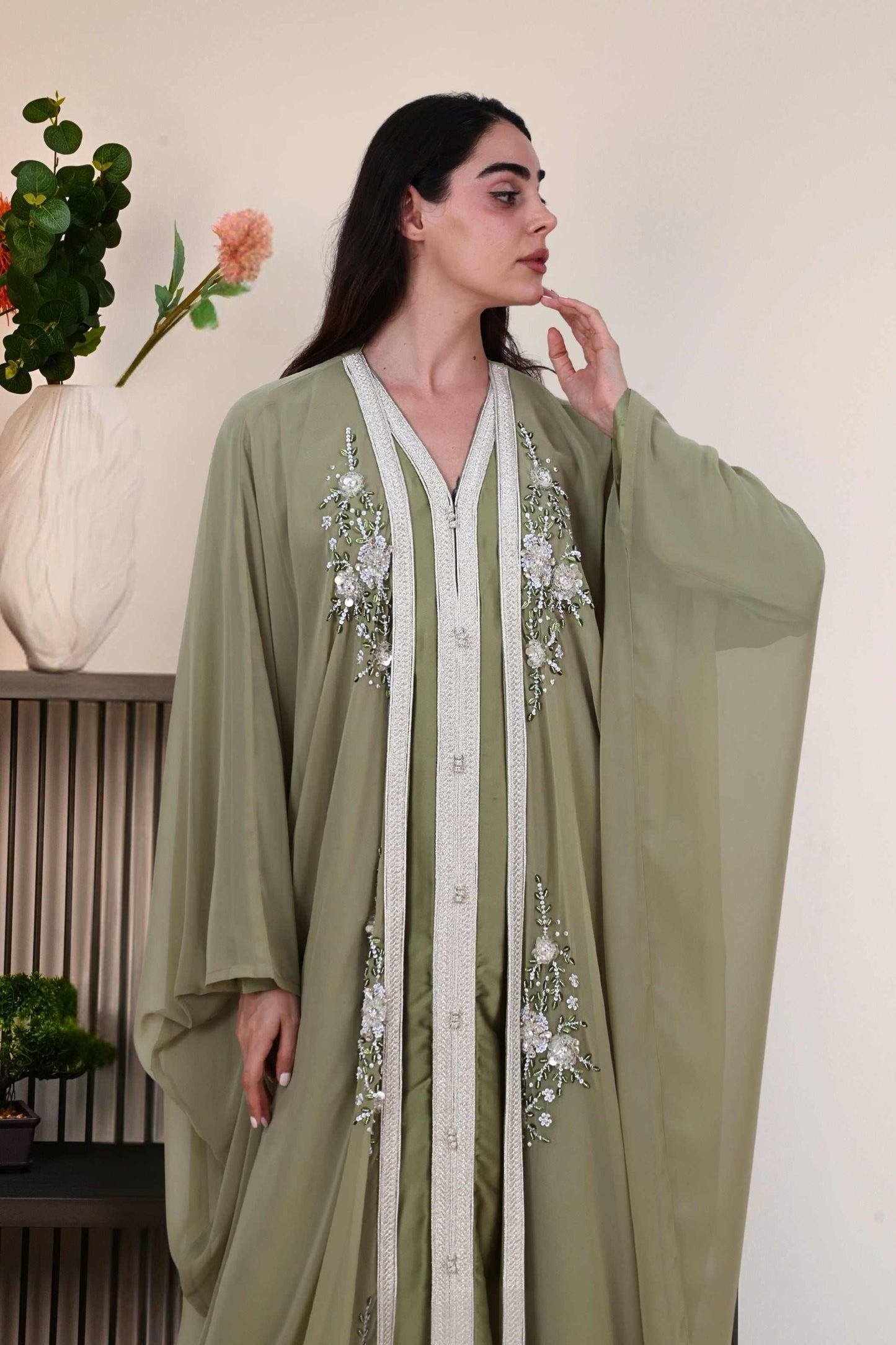 Jazmin Kaftan in Olive